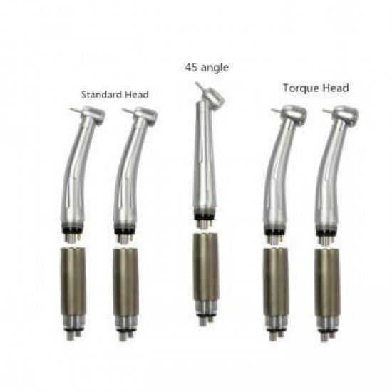 5PCS LY® All-Functional Dental High Speed Push Button LED Handpiece Air Turbine Instruments Kit 4 Holes