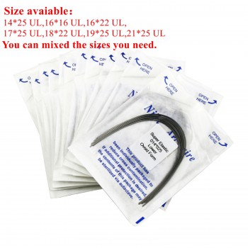 10Packs Dental Orthodontic Elastic NITI Arch Wire Rectangular Ovoid U / L