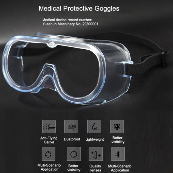 5Pcs Medical Protective Goggles Splash Safety with Clear Anti Fog Lenses Block Flying Saliva and Dust