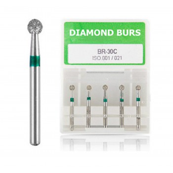 100PCS Dental Diam Diamond Burs 1.6mm FG BR-31C