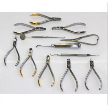 Set of Orthodontic Instruments of 12 Pieces