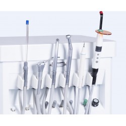 GREELOY Dental Delivery Unit Mobile Cart Self-contained Air Compressor+ Scaler+ LED Curing Light