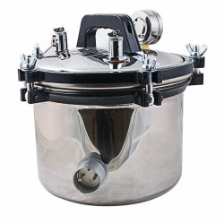 8L Portable Steam Autoclave Sterilizer for Dental Medical Stainless Steel Seal