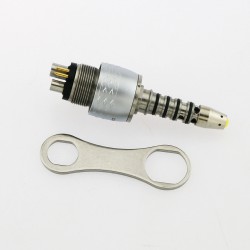 YUSENDENT CX229-GS Dental LED Quick Coupling 6 Hole Fit Sirona R/F Fiber Optic High Speed Handpiece