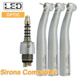 YUSENDENT® CX207-GS-PQ Fiber Optic Handpiece Sirona Compatible (With Coupler x1+ Turbine handpiece x3)