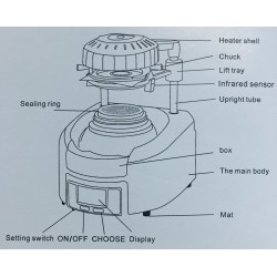 Dental Lab Vacuum Forming Former Thermoforming Machine 8 button Denshine 110V/220V