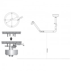 KWS KD-2012D-3C 36W Ceiling-mounted LED Dental Surgical Lighting Shadowless Lamp