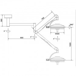 KWS KD-2036D-2 108W Ceiling LED Shadowless Lamp Surgical Medical Exam Light