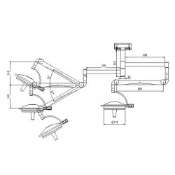 KWS KD-2072B-2 216W Two Headed Ceiling LED Surgical Exam Light Shadowless Lamp