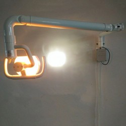 50W Wall Hanging Dental Medical Oral Halogen Light Lamp with Arm Shadowless Cold Light