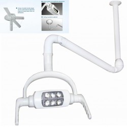 Ceiling-mounted Dental Oral Light Lamp Operating Lamp 6 LED Lens With Arm