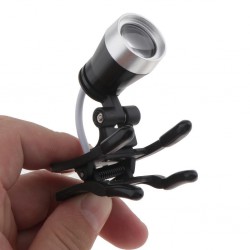 Portable Clip Clamp LED Head Light Lamp for Dental Binocular Loupes Glasses