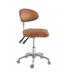 Medical Dental Mobile Chair Doctor's Stools with Backrest PU Leather QY90B