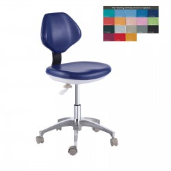 Dental Assistant Stool Rotation Dentist Assistant Operator Chair Armrest PU Waist Support Height QY90G