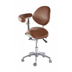 Adjustable Medical Dentist Nurse Saddle Chair Mobile Doctors' Stool PU Leather