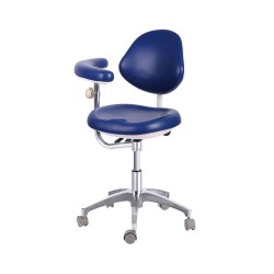 Mobile Dental Medical Stools Doctors Stools Adjustable Chair PU QY600 Dark Blue