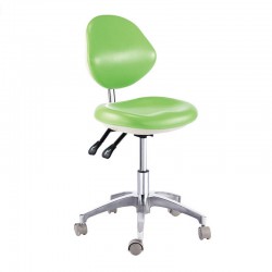 Mobile Dental Stools Assistant's Stool Adjustable Nurse Saddle Chair PU Leather QY-D-600