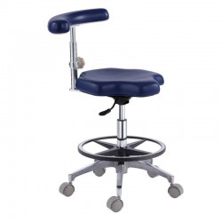 Dental Office Chair Dentist Stools Adjustable Mobile Assistant Stools with Armrest PU Leather AD90B