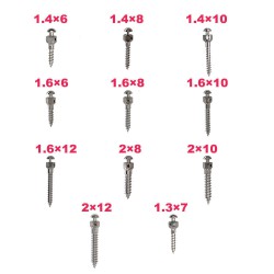 10 PCS Orthodontic Self-Drilling Titanium Micro Implants Screw Mini Screw 11 size