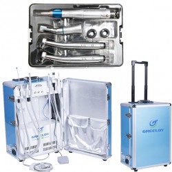 Greeloy® GU-P206 Portable Dental Unit with Scaler + Curing Light + Dental Handpiece Kit