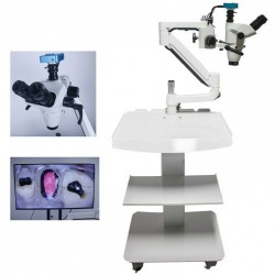 Trolley Type 5W Dental Root Canal Therapy Operating Microscope Loups with Camera