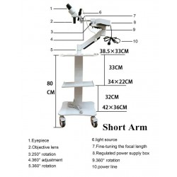 Dental Surgical Operating Microscope with 5W LED Light＆Trolley Cart Unit for ENT