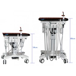 Greeloy GU-P302S Dental Movable Adjusted Treatment Unit Cart+Ultrasonic Scaler + Air Comprssor GU-P300