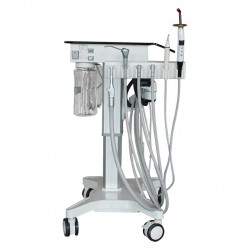 Greeloy GU-P302S Dental Movable Adjusted Treatment Unit Cart+Ultrasonic Scaler + Air Comprssor GU-P300