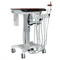 Greeloy GU-P302S Dental Movable Adjusted Treatment Unit Cart+Ultrasonic Scaler + Air Comprssor GU-P300