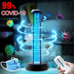 38W UV Light Sanitizer UV-C Disinfection Lamp with Ozone Remote