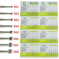 10 Packs WAVE Dental Tungsten Carbide Latch Burs Round Drill Low Speed RA 1 2 3 4 5 6 7 8