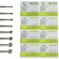 10 Packs WAVE Dental Tungsten Carbide Latch Burs Round Drill Low Speed RA 1 2 3 4 5 6 7 8