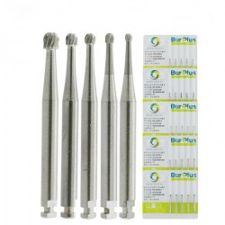 10Pcs Wave Dental RA Surgical Length 2 4 5 6 8 Burs Dental Latch-type Round Head Carbide Burs