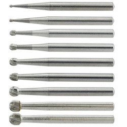 10Pcs FG 1/4 1/2 1 2 3 4 5 6 7 8# Round Head Dental Friction Grip Shank Carbide Burs