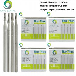 10Pcs HP 702 703 703L 704 Bur Dental Carbide Taper Fissure Cross Cut Burs