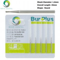 10Pcs FG Surgical Length 330 Burs Dental Friction Grip Pear Head Carbide Burs