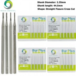 10Pcs HP 555 556 557 558 Burs Dental Carbide Straight Fissure Cross Cut Burs