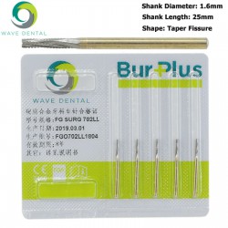 10Pcs FG Surgical Length 702LL Burs Dental Wisdom Teeth Extraction Carbide Burs