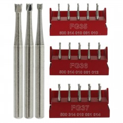 10X SBT Dental Carbide Burs 1.6mm Midwest Inverted Cone Friction Grip FG 35 36 37