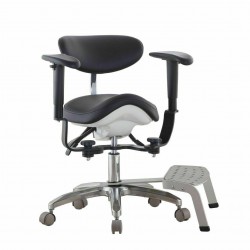 Qiyuan Dental Chair Saddle Stool Dentist Assistant Chair w/ Foot Base SDS-PB1