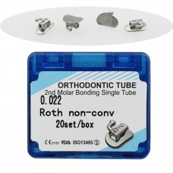 80Pcs Dental Orthodontic Buccal Tube 022 Roth Second 2nd Molar Bonding N-Con MIM