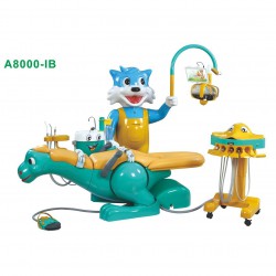 A8000-IB Pediatric Dental Chair Children Dental Unit with Dinosaur Chair &Smiling Cat Side Box