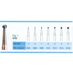 100PCS FG 1.6mm Dental Carbide Burs