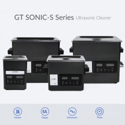 GT SONIC S-Series 2-9L Touch Panel Ultrasonic Cleaner with Heater 50-200W Stainless Steel