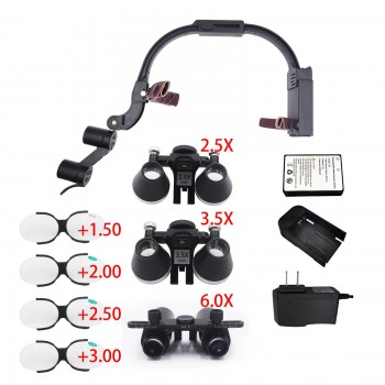 5X / 6X Dental Medical Loupe Magnifier Headband 5W LED Headlight Headlight