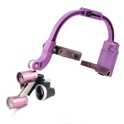 2.5X/3.5X Headband Dental Binocular Loupes with 5W LED Head Light Headlamp