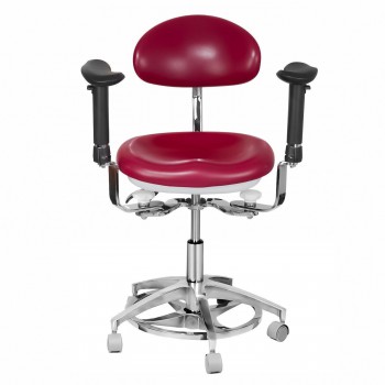 JKS-037 Ergonomic Dental Stool with Armrest Dentist Operator Assistant Hygienist Chair 360° Rotation