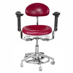 JKS-037 Ergonomic Dental Stool with Armrest Dentist Operator Assistant Hygienist Chair 360° Rotation