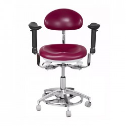 JKS-037 Ergonomic Dental Stool with Armrest Dentist Operator Assistant Hygienist Chair 360° Rotation