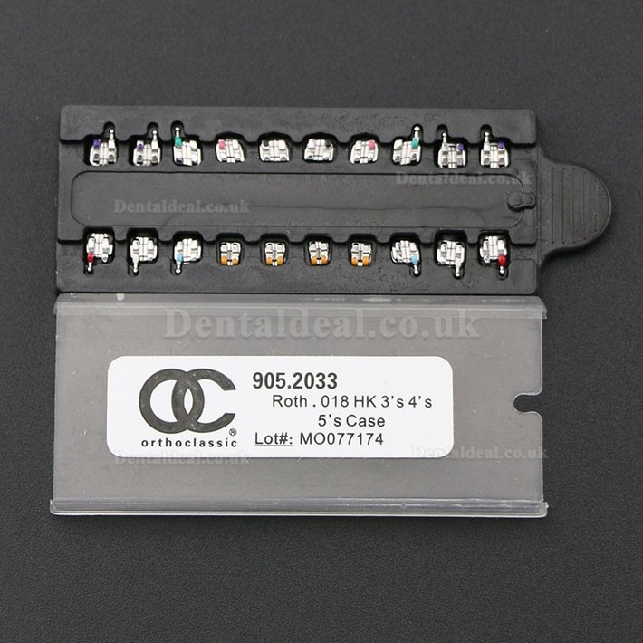 100 Packs OC Dental Orthodontic Metal Bracket Braces MIM Mini Roth MBT 018 022 345